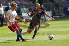 1. Bundesliga - Fußball - Hamburger SV - FC Ingolstadt 04 - Ostrzolek, Matthias (22 HSV) Moritz Hartmann (9, FCI)