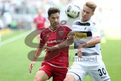 1. Bundesliga - Fußball - Borussia Mönchengladbach - FC Ingolstadt 04 - Mathew Leckie (7, FCI) Nico Elvedi (#30 Borussia)