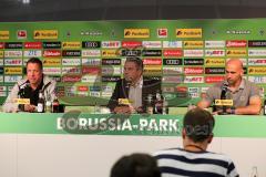 1. Bundesliga - Fußball - Borussia Mönchengladbach - FC Ingolstadt 04 - 2:0 - Pressekonferenz nach dem Spiel, Cheftrainer Markus Kauczinski (FCI) und Andre Schubert (Gladbach)