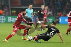 1. Bundesliga - Fußball - Bayer Leverkusen - FC Ingolstadt 04 - Anthony Jung (3, FCI) Aleksandar Dragovic (Leverkusen 6)