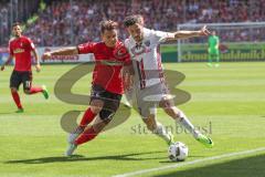 1. Bundesliga - Fußball - SC Freiburg - FC Ingolstadt 04 - Alfredo Morales (6, FCI)  Pascal Groß (10, FCI) Zweikampf