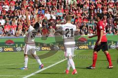 1. Bundesliga - Fußball - SC Freiburg - FC Ingolstadt 04 - links Almog Cohen (36, FCI) verpasst Chance, ärgert sich, Sonny Kittel (21, FCI)