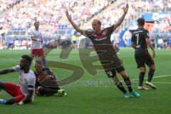 1. BL - Saison 2016/2017 - Hamburger SV - FC Ingolstadt 04 - Lezano Farina,Dario (#37 FCI) wird gefoult - Tobias Levels (#28 FCI) - Foto: Meyer Jürgen