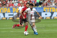 1. Bundesliga - Fußball - SC Freiburg - FC Ingolstadt 04 - Almog Cohen (36, FCI) Torrejon, Marc (3 Freiburg)