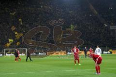 1. Bundesliga - Fußball - Borussia Dortmund - FC Ingolstadt 04 - 1:0 - Spiel ist aus, hängende Köpfe bei Ingolstadt, vor der gelben Wand