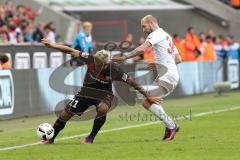 1. Bundesliga - Fußball - 1. FC Köln - FC Ingolstadt 04 - Darío Lezcano (11, FCI) Konstantin Rausch (34 Köln)