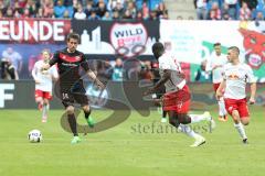 1. Bundesliga - Fußball - RB Leipzig - FC Ingolstadt 04 - Stefan Lex (14, FCI) Angriff Alleingang Dayotchanculle Oswald Upamecano (17 Leipzig) stoppt ihn