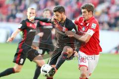1. BL - Saison 2016/2017 - FSV Mainz 05 - FC Ingolstadt 04 - Mathew Leckie (#7 FCI) - Stefan Bell (#16 Mainz) - Foto: Meyer Jürgen