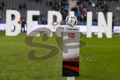 1. BL - Saison 2016/2017 - Hertha BSC - FC Ingolstadt 04 - Berlin Buchstaben auf dem Platz - Spielball - Hermes - Rasen - Foto: Meyer Jürgen