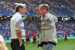 1. Bundesliga - Fußball - Hamburger SV - FC Ingolstadt 04 - Cheftrainer Bruno Labbadia (HSV) Cheftrainer Markus Kauczinski (FCI) vor dem Spiel