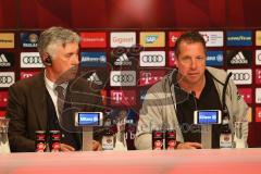 1. Bundesliga - Fußball - FC Bayern - FC Ingolstadt 04 - Pressekonferenz nach dem Spiel Cheftrainer Carlo Ancelotti (Bayern)und Cheftrainer Markus Kauczinski (FCI)