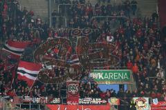 1. Bundesliga - Fußball - FC Augsburg - FC Ingolstadt 04 - Fans Fahnen Jubel Stimmung Kurve