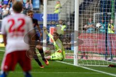 1. BL - Saison 2016/2017 - Hamburger SV - FC Ingolstadt 04 - Lukas Hinterseer (#16 FCI) schiesst den 1:1 Ausgleichstreffer - Jubel - Foto: Meyer Jürgen