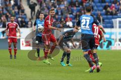 1. Bundesliga - Fußball - TSG 1899 Hoffenheim - FC Ingolstadt 04 - Lukas Hinterseer (16, FCI) Sebastian Rudy (TSG 6)