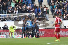 1. Bundesliga - Fußball - TSG 1899 Hoffenheim - FC Ingolstadt 04 - Tor Hoffenheim Torwart Martin Hansen (35, FCI)  geknickt