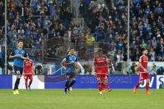 1. Bundesliga - Fußball - TSG 1899 Hoffenheim - FC Ingolstadt 04 - 5:2 Tor Jubel und Enttäuschung, Niklas Süle (TSG 25) Jeremy Toljan (TSG 15) Darío Lezcano (11, FCI) Anthony Jung (3, FCI)