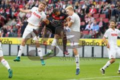 1. Bundesliga - Fußball - 1. FC Köln - FC Ingolstadt 04 - Luftkampf Dominique Heintz (3 Köln) Marcel Tisserand (32, FCI) Frederik Sörensen (4 Köln)