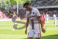 1. Bundesliga - Fußball - SC Freiburg - FC Ingolstadt 04 - niedergeschlagen Mathew Leckie (7, FCI)