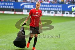 1. BL - Saison 2016/2017 - Hamburger SV - FC Ingolstadt 04 - Florent Hadergjonaj (#33 FCI) beim warm machen - Foto: Meyer Jürgen