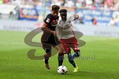 1. BL - Saison 2016/2017 - Hamburger SV - FC Ingolstadt 04 -Mathew Leckie (#7 FCI) - Gideon Jung (#28 Hamburg) - Foto: Meyer Jürgen