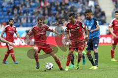 1. Bundesliga - Fußball - TSG 1899 Hoffenheim - FC Ingolstadt 04 - Pascal Groß (10, FCI) Darío Lezcano (11, FCI) Kerem Demirbay (TSG 13)