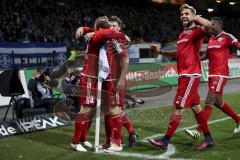 1. Bundesliga - Fußball - SV Darmstadt 98 - FC Ingolstadt 04 - Tor Treffer durch 0:1 Moritz Hartmann (9, FCI) Jubel mit Lukas Hinterseer (16, FCI)