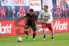 1. Bundesliga - Fußball - RB Leipzig - FC Ingolstadt 04 - Stefan Lex (14, FCI) Marcel Halsterberg (23 Leipzig)