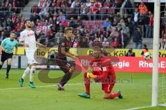 1. Bundesliga - Fußball - 1. FC Köln - FC Ingolstadt 04 - Elfmeter nach Foul, Tor Lukas Hinterseer (16, FCI) Schuß Treffer, Torwart Timo Horn (1 Köln) keine Chance