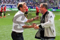 1. Bundesliga - Fußball - Hamburger SV - FC Ingolstadt 04 - Cheftrainer Bruno Labbadia (HSV) Cheftrainer Markus Kauczinski (FCI) vor dem Spiel