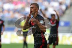 1. BL - Saison 2016/2017 - Hamburger SV - FC Ingolstadt 04 - Lukas Hinterseer (#16 FCI) schiesst den 1:1 Ausgleichstreffer - Jubel - Foto: Meyer Jürgen