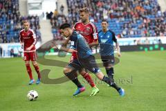 1. Bundesliga - Fußball - TSG 1899 Hoffenheim - FC Ingolstadt 04 - Lukas Hinterseer (16, FCI) Benjamin Hübner (TSG 21)