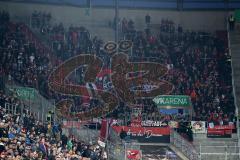 1. Bundesliga - Fußball - FC Augsburg - FC Ingolstadt 04 - Fans Fahnen Jubel Kurve