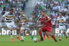 1. Bundesliga - Fußball - Borussia Mönchengladbach - FC Ingolstadt 04 - 2:0 - Christoph Kramer (#6 Borussia) Tony Jantschke (#24 Borussia) Lukas Hinterseer (16, FCI) Julian Korb (#27 Borussia)