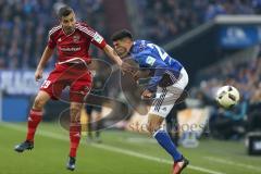 1. Bundesliga - Fußball - FC Schalke 04 - FC Ingolstadt 04 - Markus Suttner (29, FCI)  Alessandro Schöpf (21 Schalke)