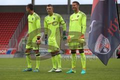 1. Bundesliga - Fußball - FC Ingolstadt 04 - Saisoneröffnung im Audi Sportpark - Torwart Fabijan Buntic (24, FCI) Torwart Martin Hansen (35, FCI) Torwart Örjan Haskjard Nyland (26, FCI)