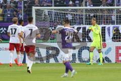 1. Bundesliga - Fußball - DFB-Pokal - Ergebirge Aue - FC Ingolstadt 04 - 7:8 n. E. - links Torwart Örjan Haskjard Nyland (1, FCI)