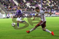 1. Bundesliga - Fußball - DFB-Pokal - Ergebirge Aue - FC Ingolstadt 04 - 7:8 n. E. - Pepic, Mirnes (Aue 6) und Pascal Groß (10, FCI) flankt zum Tor