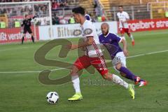 1. Bundesliga - Fußball - DFB-Pokal - Ergebirge Aue - FC Ingolstadt 04 - 7:8 n. E. - Alfredo Morales (6, FCI) Riese, Philipp (Aue 17)