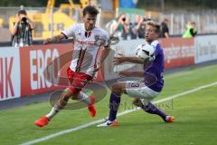 1. Bundesliga - Fußball - DFB-Pokal - Ergebirge Aue - FC Ingolstadt 04 - Pascal Groß (10, FCI) Hertner, Sebastian (Aue 3)