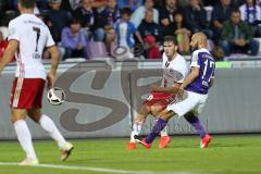 1. Bundesliga - Fußball - DFB-Pokal - Ergebirge Aue - FC Ingolstadt 04 - 7:8 n. E. - Pascal Groß (10, FCI) Riese, Philipp (Aue 17)