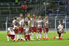 1. Bundesliga - Fußball - DFB-Pokal - Ergebirge Aue - FC Ingolstadt 04 - 7:8 n. E. - Spannung, nicht alle können hinschauen, Markus Suttner (29, FCI)  Almog Cohen (36, FCI) und rechts Marvin Matip (34, FCI)