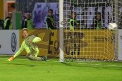 1. Bundesliga - Fußball - DFB-Pokal - Ergebirge Aue - FC Ingolstadt 04 - 7:8 n. E. - Torwart Örjan Haskjard Nyland (1, FCI)