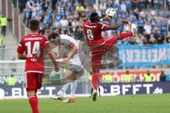 1. Bundesliga - Fußball - FC Ingolstadt 04 - TSG 1899 Hoffenheim 1:2 - Luftkampf Sebastian Rudy (TSG 6) und Roger de Oliveira Bernardo (8, FCI)