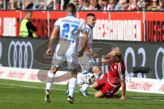 1. BL - Saison 2016/2017 - FC Ingolstadt 04 - TSG 1899 Hoffenheim - Tobias Levels (#28 FCI) - Kaderabek Pavel weiss #3 Hoffenheim - Foto: Meyer Jürgen