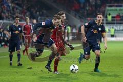 1. Bundesliga - Fußball - FC Ingolstadt 04 - RB Leipzig - Marcel Halsterberg (23 Leipzig) Mathew Leckie (7, FCI) Willi Orban (4 Leipzig) Angriff