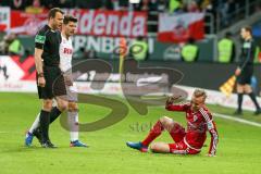 1. BL - Saison 2016/2017 - FC Ingolstadt 04 - 1.FC Köln - Florent Hadergjonaj (#33 FCI) am Boden - - Foto: Meyer Jürgen