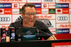 1. Bundesliga - Fußball - FC Ingolstadt 04 - Hertha BSC Berlin - 0:2 Niederlage FCI, Pressekonferenz Cheftrainer Markus Kauczinski (FCI)