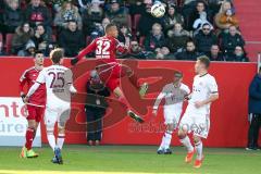 1. BL - Saison 2016/2017 - FC Ingolstadt 04 - FC Bayern München - Marcel Tisserand (#32 FCI) beim Kopfball - Foto: Meyer Jürgen