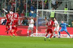 1. BL - Saison 2016/2017 - FC Ingolstadt 04 - 1.FC Köln - Romain Brègerie (#18 FCI) beim Kopfball - Foto: Meyer Jürgen