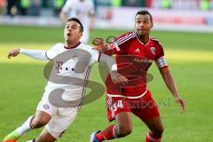 1. BL - Saison 2016/2017 - FC Ingolstadt 04 - FC Bayern München - Marvin Matip (#34 FCI) - Thiago weiss FC Bayern München - Foto: Meyer Jürgen